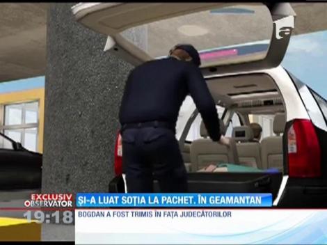 Și-a luat soția la pachet, în geamantan!