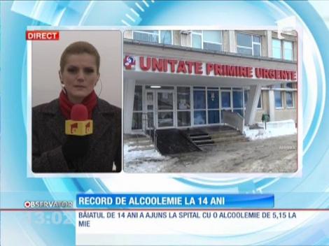 Record de alcoolemie la 14 ani