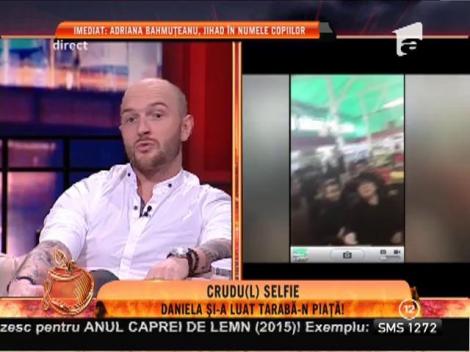 Crudu(l) selfie! Daniela şi-a luat tarabă-n piaţă!