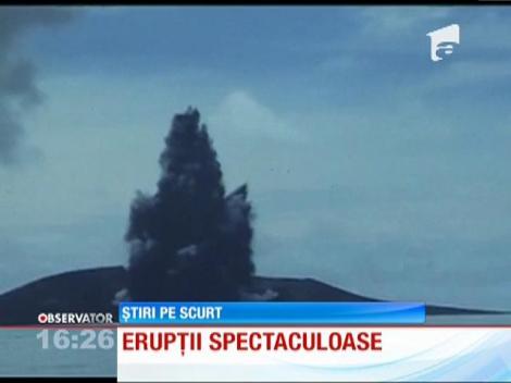 Erupții spectaculoase în ”cercul de foc al Pacificului”