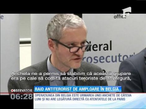 Raid antiterorist de amploare în Belgia