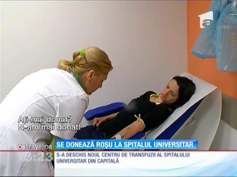 Se donează roşu la Spitalul Universitar