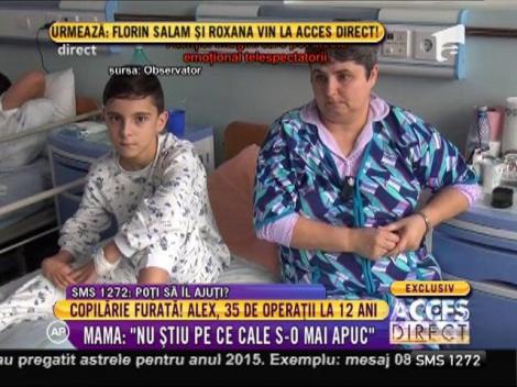 Alex, 35 de operații la 12 ani