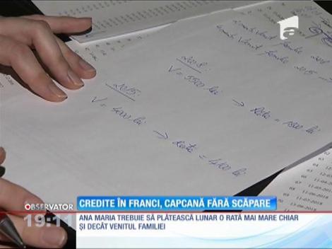 Creditele în franci, capcană fără scăpare