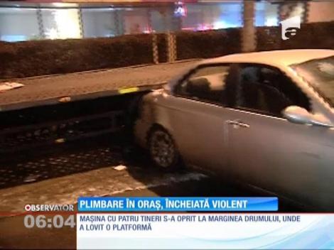 Plimbare cu mașina prin oraș, încheiată violent