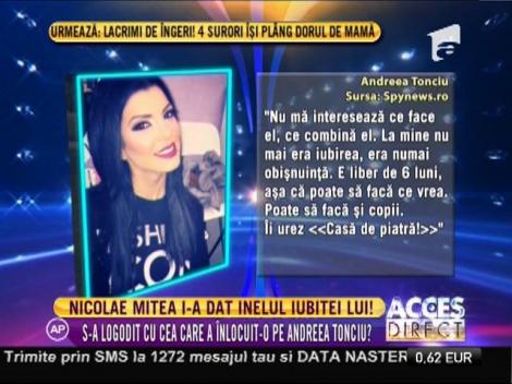 Nicolae Mitea i-a dat inelul iubitei lui