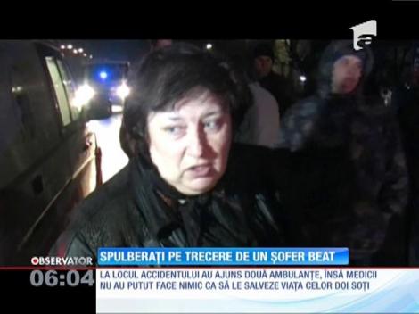 Doi soţi au murit împreună lângă o trecere de pietoni după ce au fost spulberaţi de un şofer beat