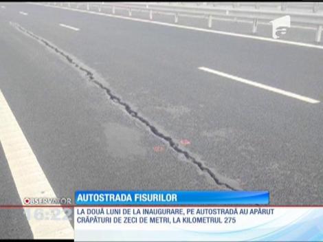 Autostradă dintre Orăştie şi Sebeş, proaspăt inaugurată, a intrat în reparații