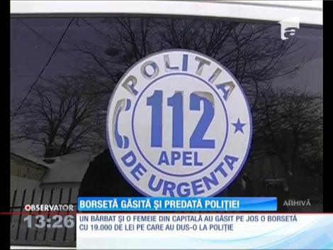 Borsetă găsită şi predată poliţiei