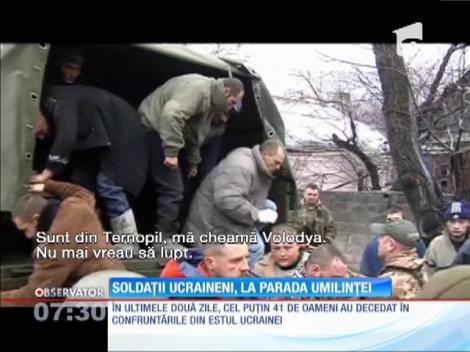 Soldații ucraineni, la parada umilinței