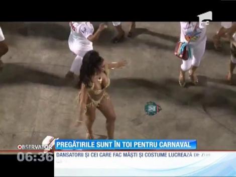 Pregătirile sunt în toi pentru carnavalul din Rio