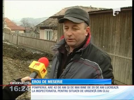 Un pompier din Cluj a devenit erou după ce a salvat viața unui consătean