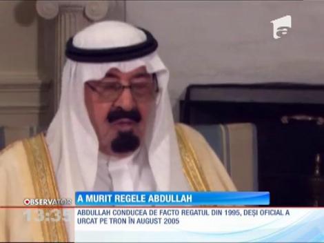 A murit regele Abdullah al Arabiei Saudite