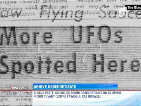Arhive despre OZN-uri,  desecretizate în SUA