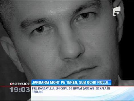Jandarm mort pe teren, sub ochii fiului