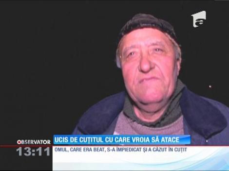 Vaslui: Un bărbat a murit după ce a căzut peste cuţitul cu care îşi ameninţa soţia