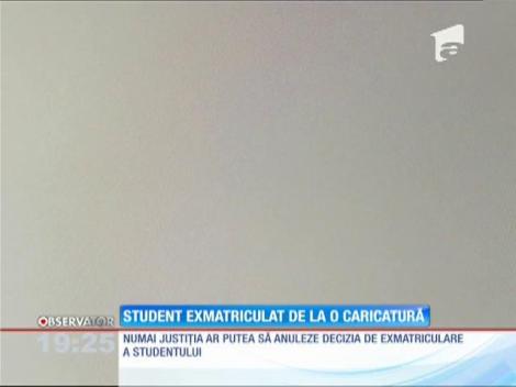O caricatură lipita pe uşa de la toaletă i-a adus exmatricularea unui student de la Arhitectură