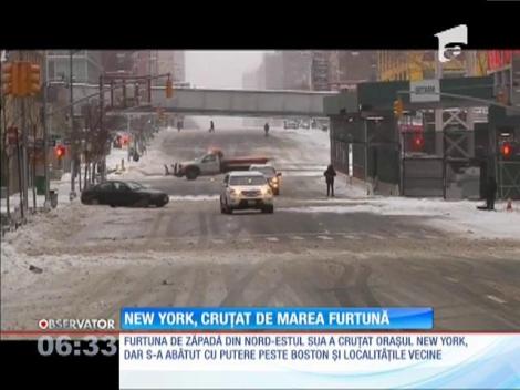 Puternica furtună de zăpadă a ocolit New York-ul