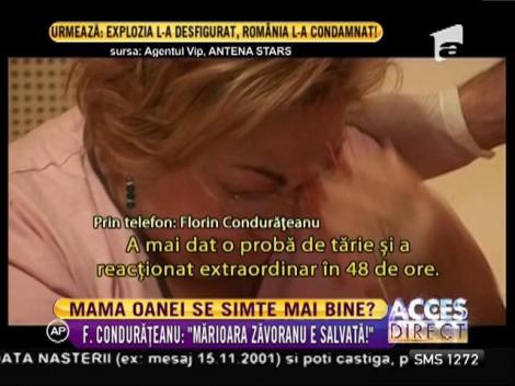 Mariana Zăvoranu se simte mai bine