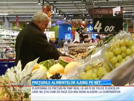 Preţurile alimentelor ajung pe net