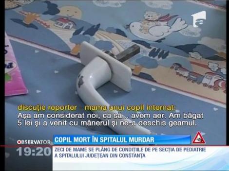 Copil mort în spitalul murdar