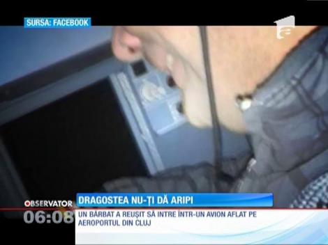 A intrat într-un avion de pe pista aeroportului din Cluj