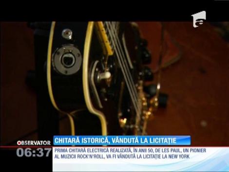 Prima chitară electrică realizată de Les Paul, vândută la licitație