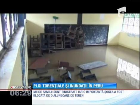 3000 de familii sunt sinistrate în Peru, după alunecări de teren
