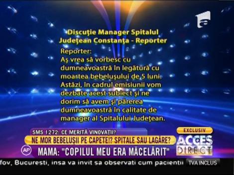 Managerul Spitalului Județean Constanța, impasibil la probleme