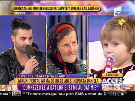 Pepe a donat 10.000 de lei pentru bunicuţa Voica și nepoata ei