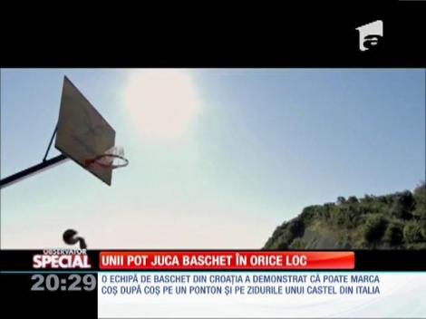 Special! Acrobaţii la coșul de baschet