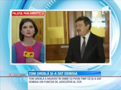 Toni Greblă și-a dat demisia