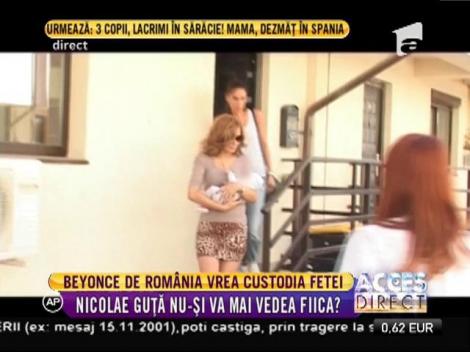 Beyonce de România pare decisă să nu-l mai lase pe Guţă să se apropie de fetiţa ei