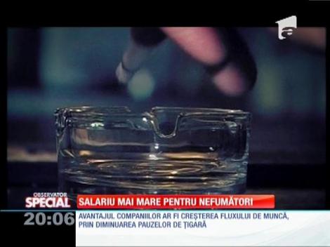 Special! Salariu mai mare pentru nefumători