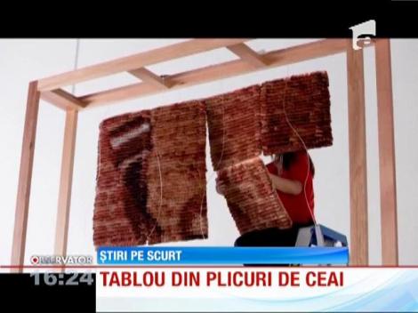 Tablou din plicuri de ceai