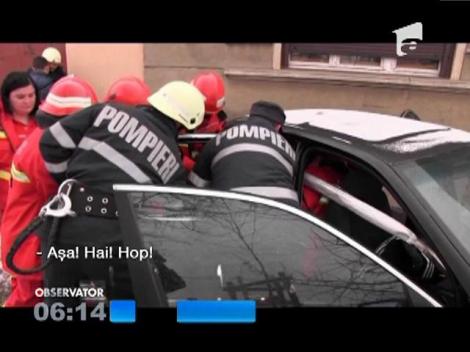 La un pas de moarte pe o şosea cu polei