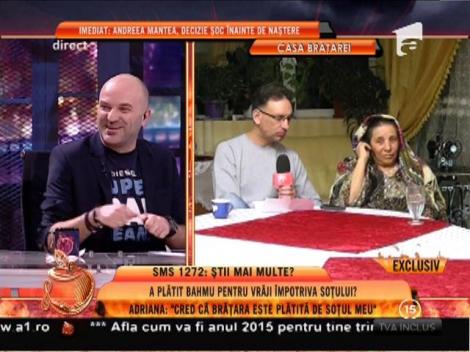 Adriana Bahmuţeanu: "Cred că Brăţara este plătită de soţul meu"