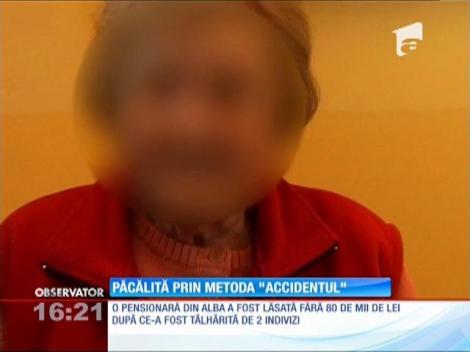 O bătrână din Alba, jefuită de doi indivizi