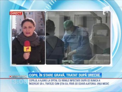 Copil în stare gravă, tratat băbeşte