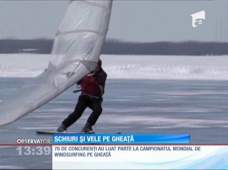 Concurs de windsurfing pe gheaţă