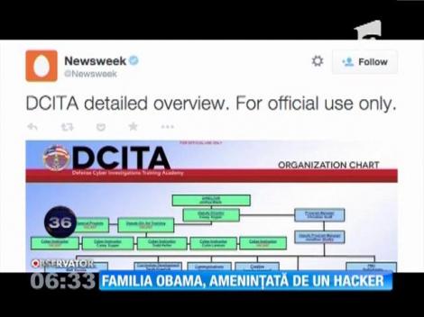Familia Obama, amenințată de un hacker