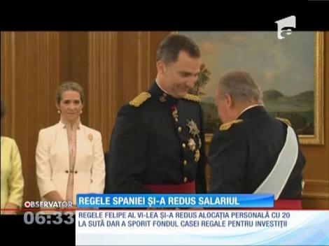 Regele Spaniei și-a redus salariul cu 20%