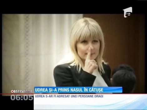 Update / Elena Udrea a zâmbit şi a dus iar mâna către nas!