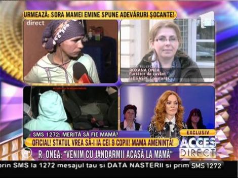 Roxana Onea, purtător de cuvânt DGASPC Constanţa: "Venim cu jandarmii acasă la mamă să luam copiii!!"