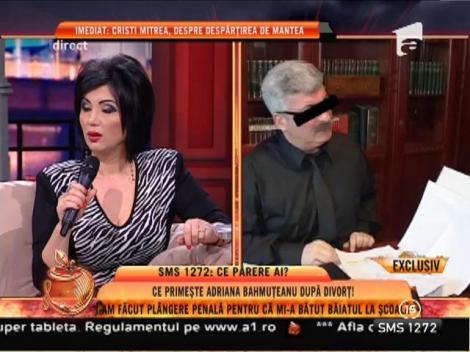 Adriana Bahmuţeanu: "I-am făcut plângere penală soţului meu şi acum îşi salvează pielea"