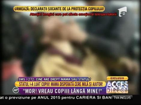 Imagini de groază cu mama Emine şi copiii luaţi de către agenţii de la Protecţia Copilului!