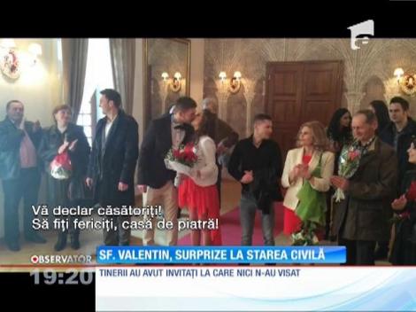 De Sfântul Valentin, surprize la Starea Civilă