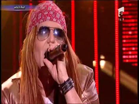Daniel Iordăchioae se transformă în Axl Rose - "Knocking on heaven's door"