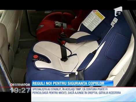 Reguli noi pentru siguranța copiilor în mașină
