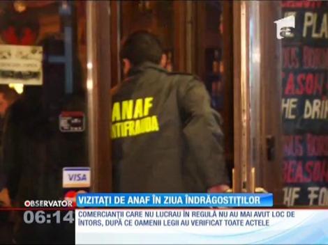 Comercianții din Centrul Vechi al Capitalei, vizitați chiar de inspectorii ANAF de Ziua Îndrăgostiților